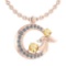 Certified 1.14 Ctw Citrine And Diamond VS/SI1 Tiny Angel Necklace For womens New Expressions love co