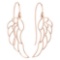 Gold Wire Hook Earrings 18K Rose Gold Made In Italy