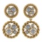 Certified 1.64 Ctw Diamond 14K Yellow Gold Stud Earrings (SI1/SI2)