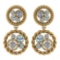 Certified 1.64 Ctw Pink Tourmaline And Diamond 14K Yellow Gold Stud Earrings (VS/SI1)