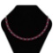 Certified 16.68 Ctw Ruby And Diamond Necklace For Ladies 14K White Gold (VS/SI1)