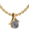 Certified 0.89 Ctw Diamond VS/SI1 Necklace 18K Yellow Gold Made In USA