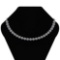 Certified 12.07 Ctw Diamond (VS-SI1/G-H) Necklace 14K White Gold