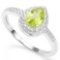 .925 STERLING SILVER 0.70 CTW PERIDOT & DIAMOND COCKTAIL RING