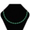 Certified 17.00 Ctw Emerald Necklace For Ladies 14K Rose Gold
