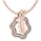 Certified 0.52 Ctw Diamond VS/SI1 Leaf Necklace 18k Rose Gold Made In USA