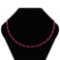 Certified 17.00 Ctw Ruby Necklace For Ladies 14K White Gold