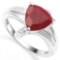 .925 STERLING SILVER 1.60 CTW ENHANCED GENUINE RUBY & DIAMOND COCKTAIL RING