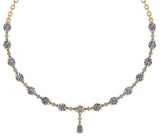 Certified 21.11 Ctw Diamond Necklace For Ladies 14K Yellow Gold (SI2/I1)