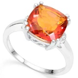 .925 STERLING SILVER 4.08 CTW AZOTIC GEMSTONE & DIAMOND COCKTAIL RING