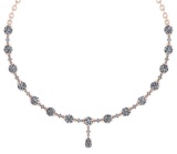 Certified 21.11 Ctw Diamond Necklace For Ladies 14K Rose Gold (SI2/I1)