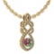 Certified 1.26 Ctw Mystic Topaz And Diamond VS/SI1 Necklace 14K Yellow Gold Made In USA