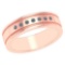 Certified 0.10 Ctw Diamond 18 Rose Gold Halo Band