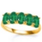 2.09 CTW GENUINE EMERALD 10KT SOLID GOLD YELLOW RING