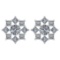 Certified 1.46 Ctw Diamond 18k White Gold Halo Stud Earring