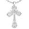 Holy Cross Special Gold Neckalce 18K White Gold MADE IN ITALY