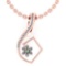 Certified 0.58 Ctw Green Amethyst And Diamond 14k Rose Gold Halo Pendant