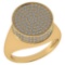 Certified 0.99 Ctw Diamond 18K Yellow Gold Halo Ring