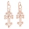 Holy Cross Special Wire Hook Earrings 18k Rose Gold MADE IN ITALY