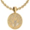 Gold Coin Style Charm Necklace 18k Yellow And White Gold MADE IN ITALY