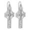 Holy Cross Special Wire Hook Earrings 18k White Gold MADE IN ITALY