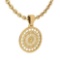 Gold Coin Style Charm 18K Yellow Gold Necklace MADE IN ITALY