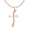 Holy Cross Special Gold Neckalce 18K Rose Gold MADE IN ITALY