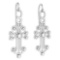 Holy Cross Special Wire Hook Earrings 18k White Gold MADE IN ITALY