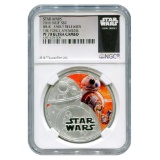 Certified Star Wars 2016 BB-8 Colorized PF70 Ultra Cameo Early Releases NGC