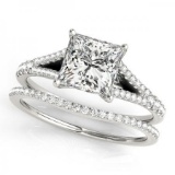 CERTIFIED PLATINUM 1.28 CTW G-H/VS-SI1 DIAMOND BRIDAL SET