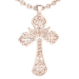 Holy Cross Special Gold Neckalce 18K Rose Gold MADE IN ITALY