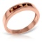 14K Solid Rose Gold Rings with Natural Garnets