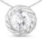 6.21 CTW Genuine White Cubic Zirconia .925 Sterling Silver Pendant