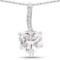 4.46 CTW Genuine White Cubic Zirconia .925 Sterling Silver Pendant