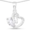3.36 CTW Genuine White Cubic Zirconia .925 Sterling Silver Pendant