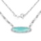 2.76 CTW Genuine Amazonite And White Topaz .925 Sterling Silver Pendant