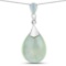 10.12 CTW Genuine Prehnite .925 Sterling Silver Pendant