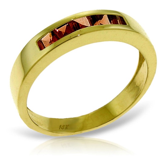 0.6 CTW 14K Solid Gold Hearts Misgivings Garnet Ring