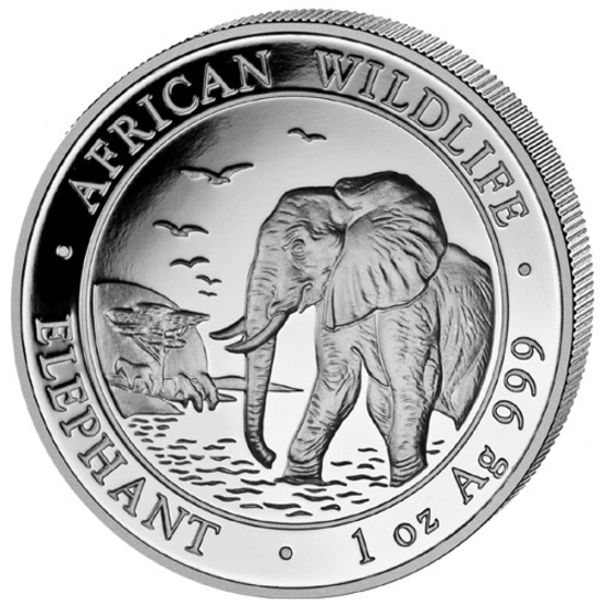 Somalia 1 oz Silver Elephant 2010