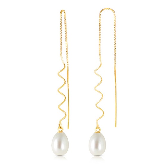 8 Carat 14K Solid Gold Sounds Like A Butterfly pearl Earrings