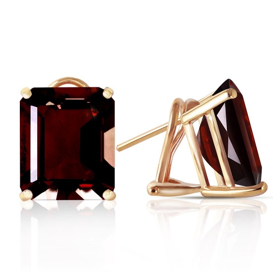 14 Carat 14K Solid Gold Distinction Garnet Earrings