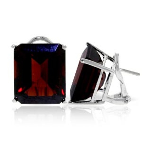 14 Carat 14K Solid White Gold Butterfly Dreams Garnet Earrings