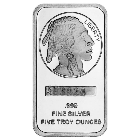 SilverTowne 5 oz Silver Bar - Buffalo Design