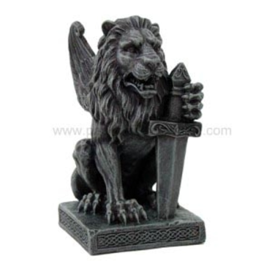 LION GARGOYLE W/ SWORD