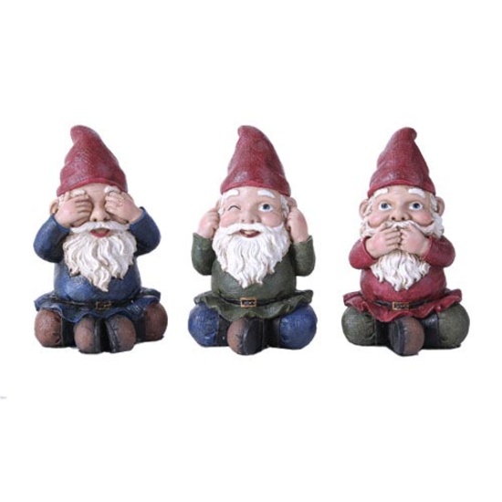 NO EVIL GNOMES SET OF 3