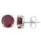 2.85 CT RUBY 10KT SOLID WHITE GOLD EARRING