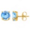2.04 CT SKY BLUE TOPAZ 10KT SOLID YELLOW GOLD EARRING