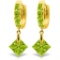 7.58 CTW 14K Solid Gold Marlena Green Zirconia Earrings