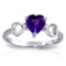 0.96 Carat 14K Solid White Gold Same Old Song Amethyst Diamond Ring