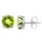 1.82 CT PERIDOT 10KT SOLID WHITE GOLD EARRING